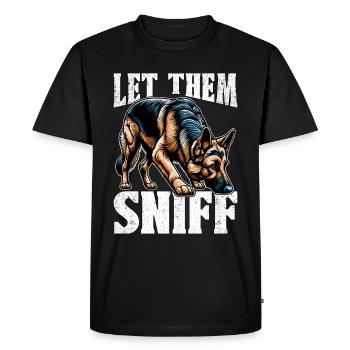 dresseur de chiens Laissez-les renifler Amoureux des animaux Propriétaire de chien - T-shirt Premium bio Homme - noir - Devant - Nico (187cm)