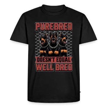Le dresseur de chiens de race pure n’est pas synonyme d’école canine - T-shirt Premium bio Homme - noir - Devant - Nico (187cm)
