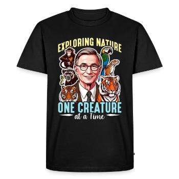 Zoologiste Explorer la nature Une créature Gardien de zoo - T-shirt Premium bio Homme - noir - Devant - Nico (187cm)