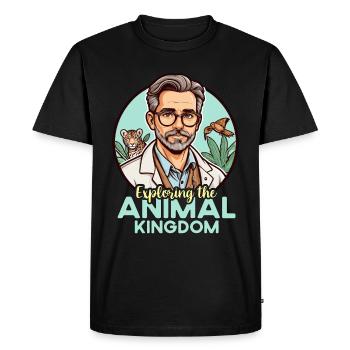 Zoologiste à la découverte du règne animal Zoologie - T-shirt Premium bio Homme - noir - Devant - Nico (187cm)