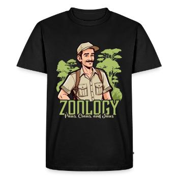 Zoologie Pattes Griffes Et Animalier Scientifique Zoologiste - T-shirt Premium bio Homme - noir - Devant - Nico (187cm)