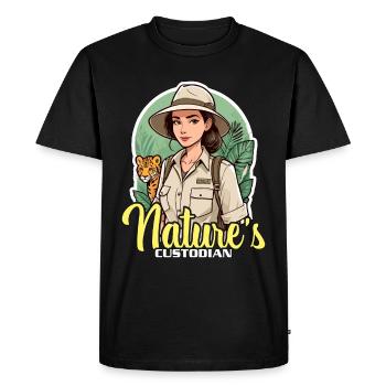 Zoologiste Gardien de la nature Zoologie Amoureux des animaux - T-shirt Premium bio Homme - noir - Devant - Nico (187cm)