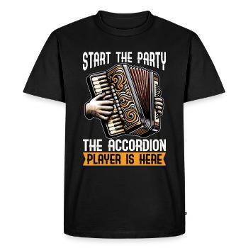 Accordion Start The Party The Accordion Music - Men's Premium Organic T-Shirt - black - Front - Nico (187cm)