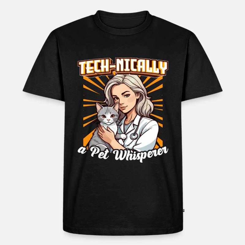 Veterinary Technician Tech-nically Animal Lover - Männer Premium Bio T-Shirt - Schwarz