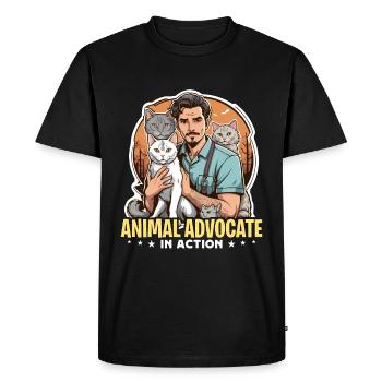 Technicien vétérinaire, Défenseur des animaux, Clinique vétérinaire - T-shirt Premium bio Homme - noir - Devant - Nico (187cm)