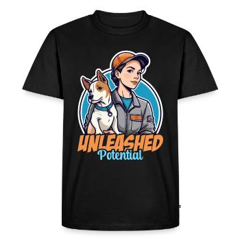Dresseur de chiens Libérateur potentiel comportementaliste animal - T-shirt Premium bio Homme - noir - Devant - Nico (187cm)