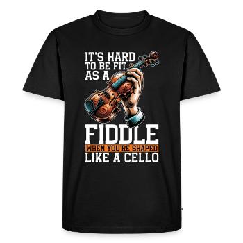 Le violon est difficile d’être en forme en tant qu’instrument à cordes - T-shirt Premium bio Homme - noir - Devant - Nico (187cm)