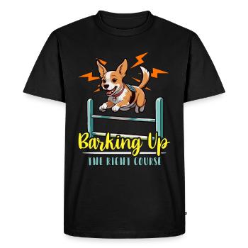 Entraînement à l’agilité canine Aboyer l’amoureux des animaux - T-shirt Premium bio Homme - noir - Devant - Nico (187cm)