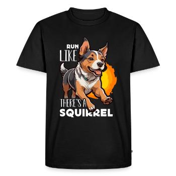 Entraînement à l’agilité canine : courez comme s’il y avait un propriétaire de chien - T-shirt Premium bio Homme - noir - Devant - Nico (187cm)