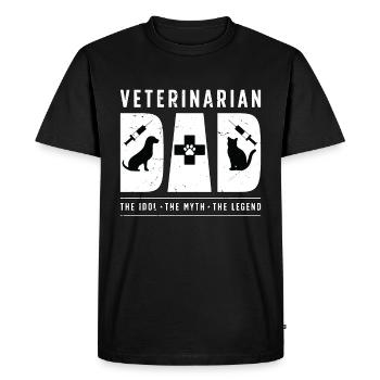Veterinarian Dad The Idol The Myth Vet Assistant - Men's Premium Organic T-Shirt - black - Front - Nico (187cm)