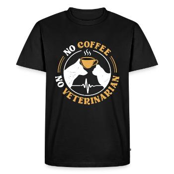 Veterinary Medicine No Coffee No Vet Coffee Lover - Men's Premium Organic T-Shirt - black - Front - Nico (187cm)