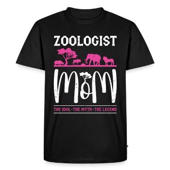 Zoologiste Maman L’idole Le mythe L’ornithologue - T-shirt Premium bio Homme - noir - Devant - Nico (187cm)
