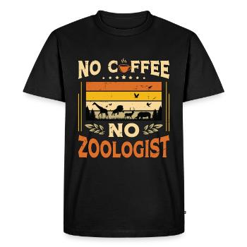 Zoologiste Pas de café Scientifique animalier Amateur de café - T-shirt Premium bio Homme - noir - Devant - Nico (187cm)
