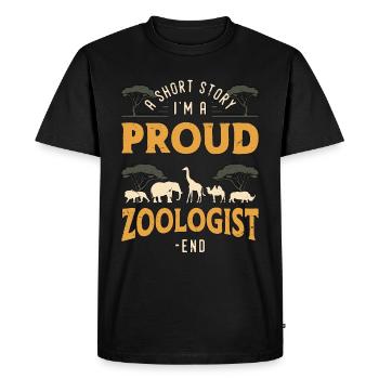 Zoologiste Une nouvelle Je suis un fier gardien de zoo - T-shirt Premium bio Homme - noir - Devant - Nico (187cm)
