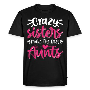 Sisters, Meilleures Tantes, Bébé, Annonce de grossesse - T-shirt Premium bio Homme - noir - Devant - Nico (187cm)