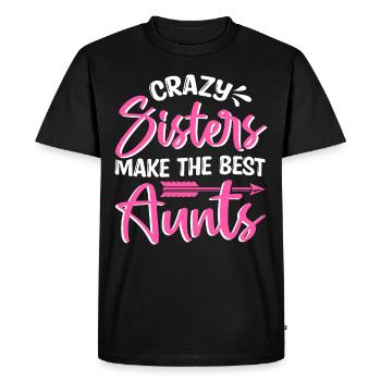 Sisters, Meilleures Tantes, Bébé, Annonce de grossesse - T-shirt Premium bio Homme - noir - Devant - Nico (187cm)
