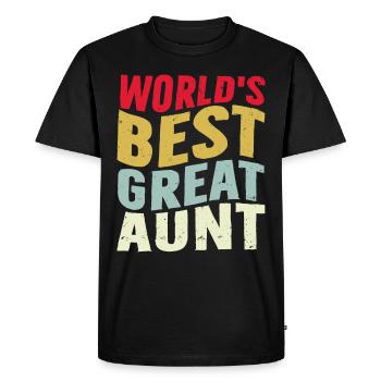 La meilleure grande tante du monde Rétro Coloré - T-shirt Premium bio Homme - noir - Devant - Nico (187cm)