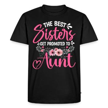 Promoted to Aunt Baby Pregnancy Announcement - Men's Premium Organic T-Shirt - black - Front - Nico (187cm)