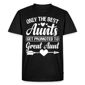 Seules les meilleures tantes sont promues au rang de grande tante - T-shirt Premium bio Homme - noir - Devant - Nico (187cm)