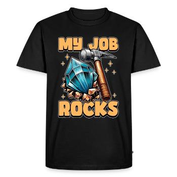 Géologue Mon métier Rocks Rockhounding Géologues - T-shirt Premium bio Homme - noir - Devant - Nico (187cm)