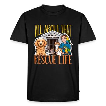 Refuge pour animaux Tout sur ce vétérinaire de sauvetage - T-shirt Premium bio Homme - noir - Devant - Nico (187cm)