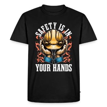 Safety Officer Safety Is In Your Patrol Control - Men's Premium Organic T-Shirt - black - Front - Nico (187cm)