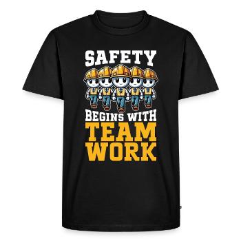 La sécurité des agents de sécurité commence par le contrôle des patrouilles - T-shirt Premium bio Homme - noir - Devant - Nico (187cm)