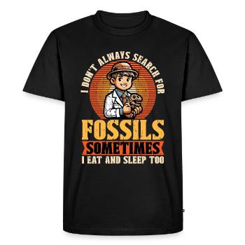 Chasseur de fossiles Je ne cherche pas toujours en archéologie - T-shirt Premium bio Homme - noir - Devant - Nico (187cm)