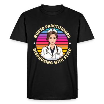 Nurse Practitioner Diagnosing With Style Medical - Men's Premium Organic T-Shirt - black - Front - Nico (187cm)