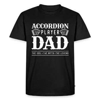 Accordéoniste Papa L’Idole Aime La Musique Country - T-shirt Premium bio Homme - noir - Devant - Nico (187cm)
