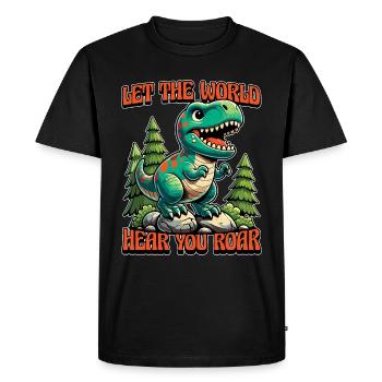 Paléontologie Faites entendre au monde votre préhistoire - T-shirt Premium bio Homme - noir - Devant - Nico (187cm)