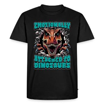 Paleontology Emotionally Attached Fossil Collector - Men's Premium Organic T-Shirt - black - Front - Nico (187cm)