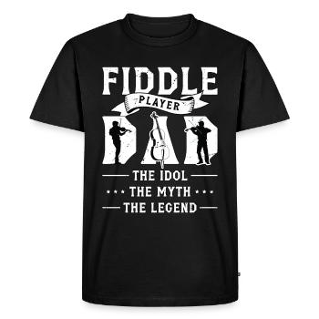 Violoniste Papa L’idole Le mythe Violoniste - T-shirt Premium bio Homme - noir - Devant - Nico (187cm)