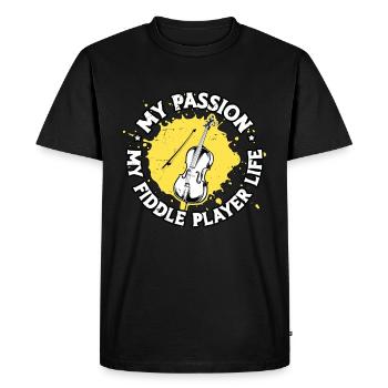 Fiddle Player My Passion My Fiddle Violin Player - Men's Premium Organic T-Shirt - black - Front - Nico (187cm)