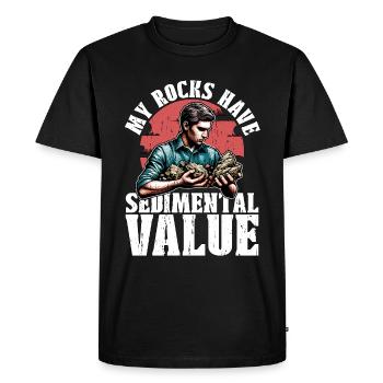 Rockhounding My Rocks a un géologue sédimentaire - T-shirt Premium bio Homme - noir - Devant - Nico (187cm)