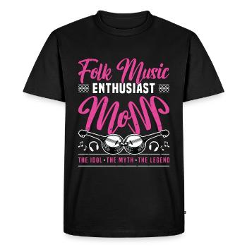 Passionnée de musique folklorique Maman The Idol Joueur de banjo - T-shirt Premium bio Homme - noir - Devant - Nico (187cm)