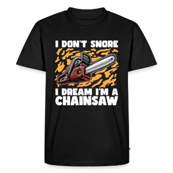 Arboriculteur Je ne ronfle pas Je rêve Je suis un chirurgien arboricole - T-shirt Premium bio Homme - noir - Devant - Nico (187cm)