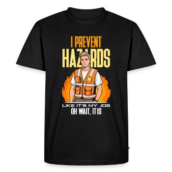 Safety Officer I Prevent Hazards Safety Management - Men's Premium Organic T-Shirt - black - Front - Nico (187cm)