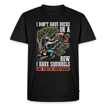 Exploitation forestière Je n’ai pas de canards ou de grimpeur d’arbre - T-shirt Premium bio Homme - noir - Devant - Nico (187cm)
