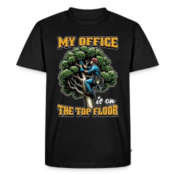 L’enregistrement de mon bureau se trouve au dernier étage Tree Climber - T-shirt Premium bio Homme - noir - Devant - Nico (187cm)
