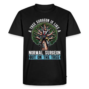 Un chirurgien arboricole est comme un chirurgien arboricole horticole - T-shirt Premium bio Homme - noir - Devant - Nico (187cm)
