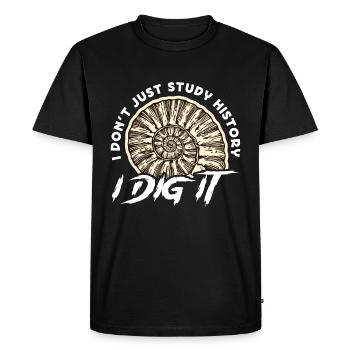 Paleontology I Don't Just Study History Geologist - Men's Premium Organic T-Shirt - black - Front - Nico (187cm)