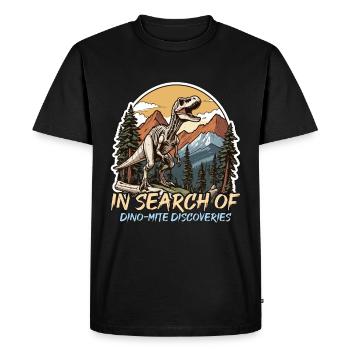 Paleontology In Search of Dino-mite Fossil Hunter - Men's Premium Organic T-Shirt - black - Front - Nico (187cm)