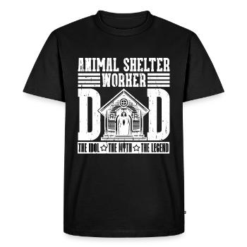Employé de refuge pour animaux Papa L’idole Amoureux des animaux - T-shirt Premium bio Homme - noir - Devant - Nico (187cm)