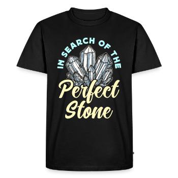 Rockhounding à la recherche de la minéralogie parfaite - T-shirt Premium bio Homme - noir - Devant - Nico (187cm)
