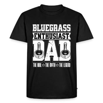 Passionné de bluegrass Papa L’idole Le joueur de banjo - T-shirt Premium bio Homme - noir - Devant - Nico (187cm)