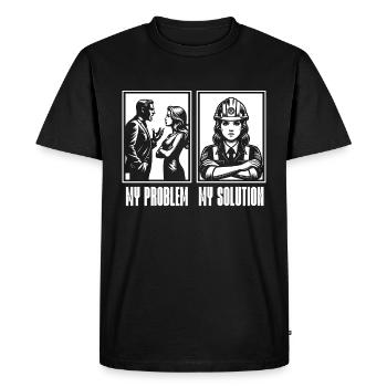 Safety Officer My Problem My Pictogram Mom Dad - Men's Premium Organic T-Shirt - black - Front - Nico (187cm)