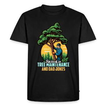 Arboriculteur Expérimenté dans l’entretien des arbres Travailleur forestier - T-shirt Premium bio Homme - noir - Devant - Nico (187cm)