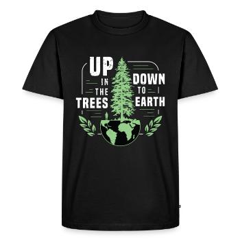 Chirurgien arboricole dans les arbres jusqu’à l’ouvrier forestier - T-shirt Premium bio Homme - noir - Devant - Nico (187cm)