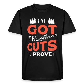 Tree Surgeon I've Got The Cuts Arboriculturist - Men's Premium Organic T-Shirt - black - Front - Nico (187cm)
